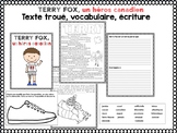 Terry Fox-FRENCH activities-Texte troué, écriture, affiche