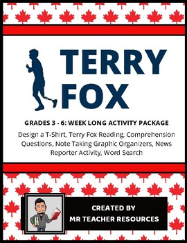 Preview of Terry Fox Grades 3 - 6 Weeklong Activity Package
