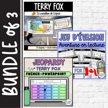 Preview of Terry Fox Jeopardy, Slide presentation and Escape Game en français