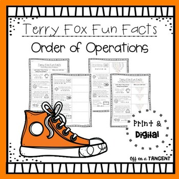 Preview of Terry Fox - Order of Operations Math Activity