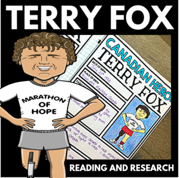 Preview of Terry Fox Reading Comprehension - Terry Fox Run Writing Activity Book Project