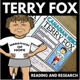 Terry Fox Reading Comprehension - Terry Fox Run Writing Ac