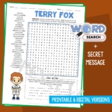 About Terry Fox Word Search Puzzle Activity Vocabulary Wor