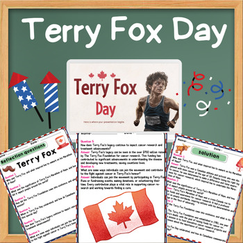 Preview of Terry Fox's Day slideshows with Reflection questions