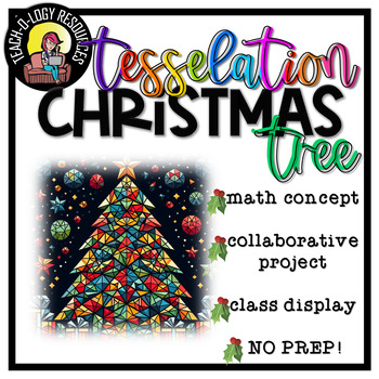Preview of Tessellation Christmas Tree - Collaborative Christmas Class Display