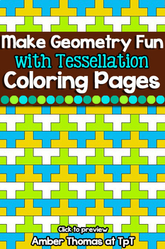 tessellation coloring pages by amber thomas teachers pay teachers