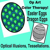 Tessellations Math Activity | OP Art Easter Egg | Dragon E