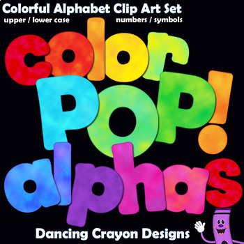 Preview of Alphabet Clip Art | Color POP Bulletin Board Letter Set
