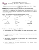 Test - 8th Grade. Geometry Interior Angles