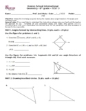 Test - 8th grade. Angle bisector in triangles.