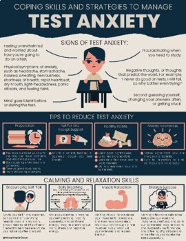 Preview of Test Anxiety Coping Skills And Strategies To Manage Test Anxiety Kids & Teens