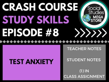 Preview of Test Anxiety: Crash Course Study Skills  Ep 8