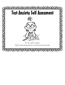 Preview of School Counselor-Test Anxiety Self-Assessment & Coping Skills Handout