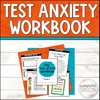 Preview of Test Anxiety Workbook & Study Skills Activities for Elementary School Counseling