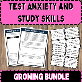 Preview of Test Anxiety and Study Skills Growing Bundle of Lessons and Activities