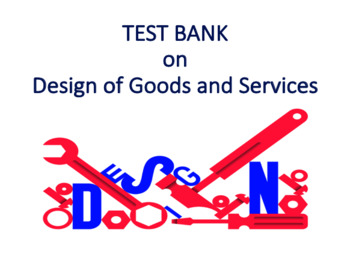 Preview of Test Bank on Design of Goods and Services