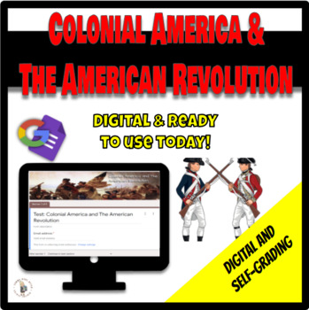 Preview of Test Colonial America and The American Revolution (Middle School)