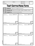 Test Correction Sheet
