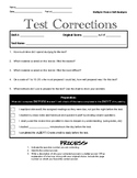 Test Correction Worksheet