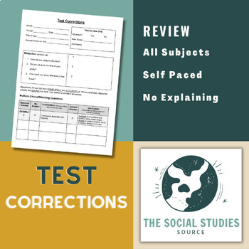 Preview of Test Corrections Template