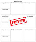 Test Corrections Template - Editable