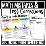 Test Corrections & Types of Math Mistakes - Forms, Referen