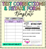 Test Corrections and Retake Form