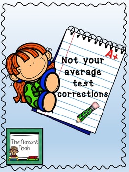 Preview of Test Corrections with Student Self Reflection