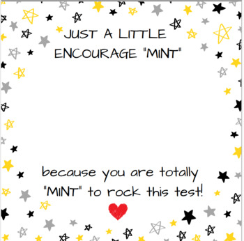 Preview of Test Encourage "MINT" Printable