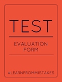 Test Evaluation Form