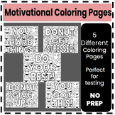 Test Motivation Coloring Pages: Positive Quote Coloring: C