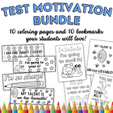 Test Motivation Coloring Pages and Bookmarks