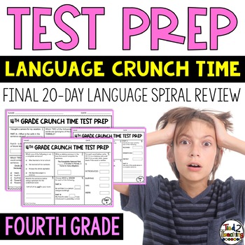 Preview of 4th Grade ELA Language Test Prep 4th Grade ELA State or MAP Test Prep Worksheets