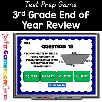 Preview of 3rd Grade End of Grade Test Prep Game | End of Year Review | Digital Resources