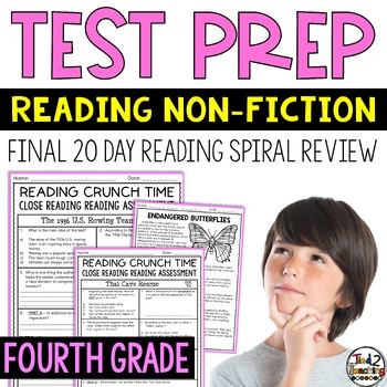 Preview of 4th Grade Reading Test Prep Test Prep Reading Passages and Bell Ringers