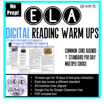 Preview of Digital Reading Warm-Ups