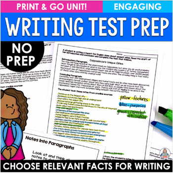 Preview of CAASPP Test Prep & STAAR Test Prep Passages for ELA Reading & Writing Work