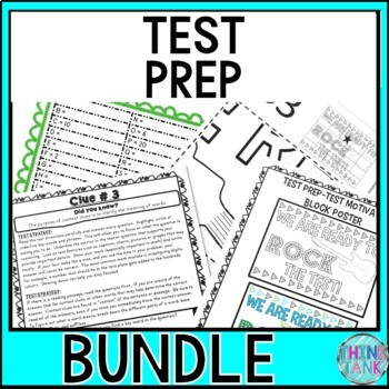 Preview of Test Prep BUNDLE: Escape Room and Collaborative Poster - Test Taking Tips