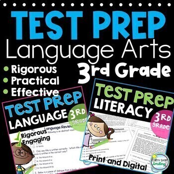 Preview of State Test Prep 3rd Grade SBAC ELA Reading, Writing & Language BUNDLE