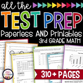 Preview of Test Prep Bundle | 3rd Grade Test Prep - IAR, SBAC, STAAR, MAP Test, etc.