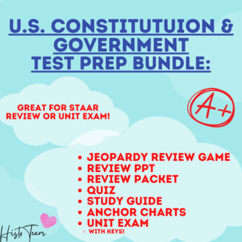 Preview of Constitutional Convention & American Government US History Test Prep Bundle