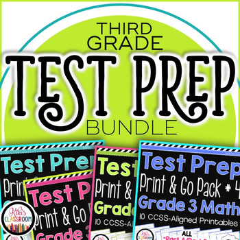 Preview of Test Prep Bundle - IAR Math - SBAC Practice for 3rd Grade