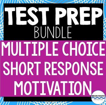 Preview of ELA Test Prep Bundle - Multiple-Choice, Short Answer, and Motivational