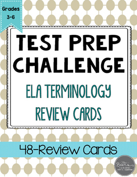 Preview of Test Prep Challenge: ELA Concept and Term Review Cards