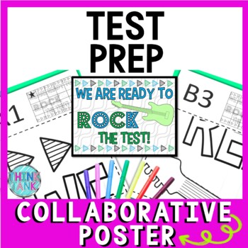 Preview of Test Prep Collaborative Poster - Team Work - Test Motivation - Bulletin Board