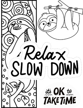 Preview of Test Prep Coloring- Slow Down!