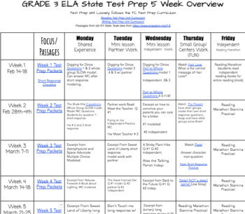 Preview of Test Prep ELA Grade 3