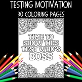 Test Prep Encouragement Coloring (30 Coloring Sheets)