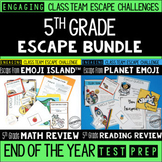 End of the Year Escape Room for 5th Grade Bundle: Reading 