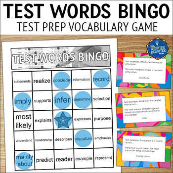 Preview of Test Prep Testing Vocabulary Bingo Game